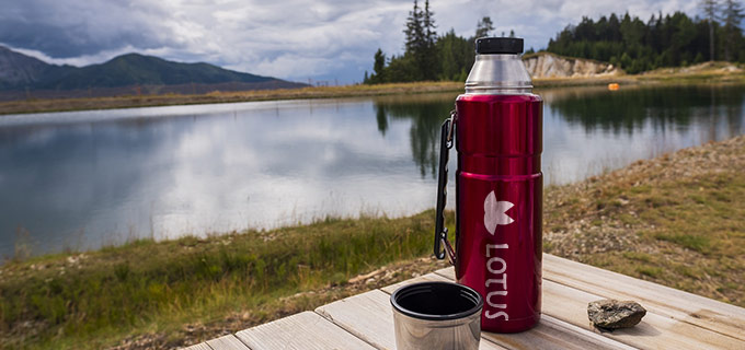bedruckte Edelstahl Thermobecher mit Logo