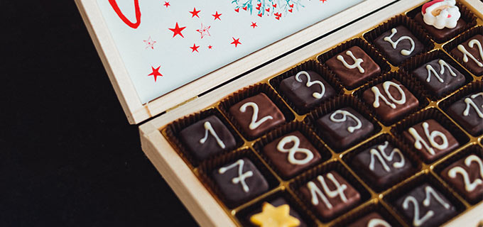 Bedruckter Adventskalender mit Logo