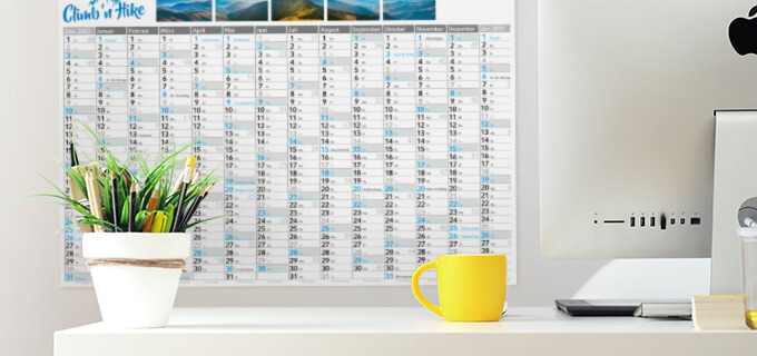 Bedruckter Wandkalender mit Logo